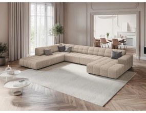 Bézs sarokkanapé (bal oldali-U alakú) Chicago – Cosmopolitan Design