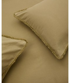 Sárga-zöld kétszemélyes hosszabbított pamut-perkál ágyneműhuzat 260x240 cm Sifinia – Kave Home