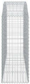 vidaXL íves horganyzott vas gabion kosár 200x50x120/140 cm