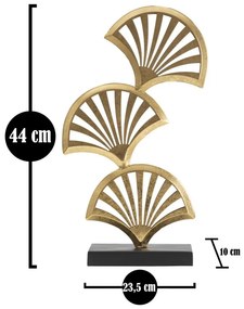 Háromlevelű szobor 23,5x10x44cm