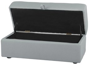 Világosszürke Dekoratív Ágyneműtartós Kanapéágy Ottománnal FALSTER Beliani