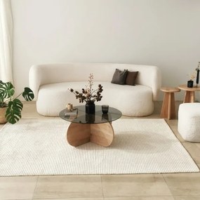 Kávésasztal BUBBLE 35x75 cm barna/fekete