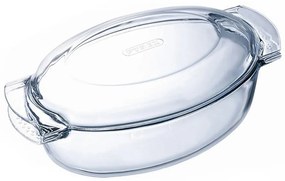 Pyrex üveg sütőtál fedővel, 5,8 l