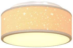 Mennyezeti Lámpák Csillagos Lámpaernyővel Taupe Ø 30 cm Szövet E27
