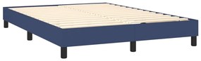 kék szövet rugós és LED-es ágy matraccal 140x190 cm