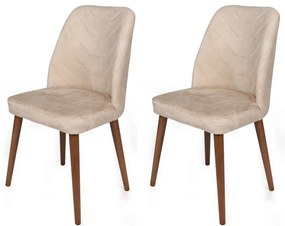 Dallas Beige and Walnut étkezőszék szett, 2 db