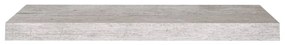 4 db betonszürke MDF lebegő fali polc 60 x 23,5 x 3,8 cm