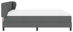 Boxspring Ágy Mattal Sötétszürke 180x200 cm Szövet