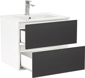 Vario Forte 60 alsó szekrény mosdóval fehér-antracit