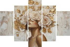 Kép - Lány rózsákkal (150x105 cm)