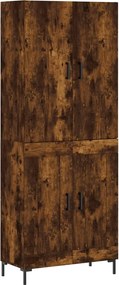 vidaXL füstös tölgy színű szerelt fa magasszekrény 69,5 x 34 x 180 cm