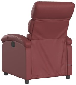 vidaXL bordó műbőr dönthető masszázsfotel