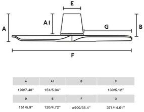 FARO 33826WT-Mennyezeti ventilátor HEY TUB S fehér átm. 90 cm WT + távirányítás