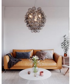 ByRydens 4202230-4500 - DELUXE zsinóros csillár 4xE14/5W/230V szürke/füstszínű