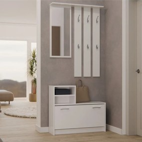 Drohmo GAR előszobafal, 85x180x24 cm, fehér