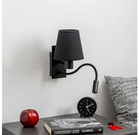 Brilagi - LED Fali lámpa NUBILA 1xE27/25W/230V + LED/3W fekete
