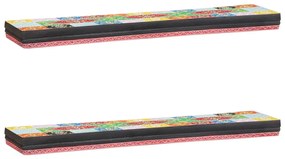 fali polcok 2 db 100x20x6 cm tömör mangófából