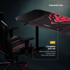 Diablo X-Mate 1600 nagyméretű gamer asztal