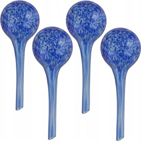 4 db-os üveg öntöző szett adagoló gömb szobanövény kék 100ml