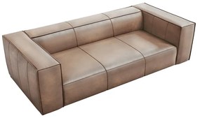 Világosbarna bőr kanapé 227 cm Madame – Windsor &amp; Co Sofas
