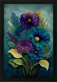 Poszter Keret Fa Természet Dekoráció Kert Virágok Boho Csokor 40x60