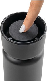 Fekete rozsdamentes acél termobögre 400 ml Singles – Zone