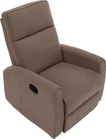 Relax forgószék fotel, szürkésbarna taupe, MEKENZI