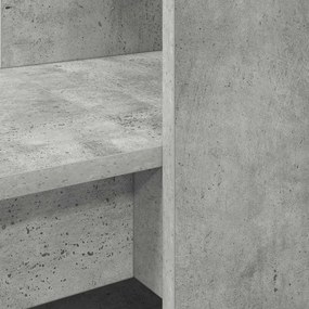 Asztal polcokkal Beton Szürke 122 x 67 x 145 cm Faanyag