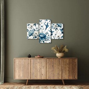Kép - Kolibrikok virágokkal (90x60 cm)