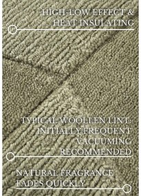 Zöld kézi szövésű gyapjú futószőnyeg 80x250 cm Ursule – Villeroy&amp;Boch