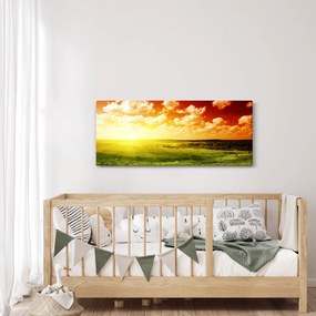 Rét képe ragyogó napfénnyel (120x50 cm)
