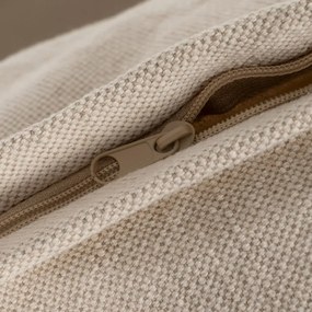 Krémszínű len kanapé 200 cm – Ixia