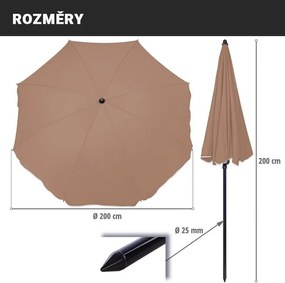 STILISTA Kerti napernyő  Ø 180 cm antracit