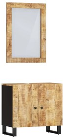 2 részes tömör mangófa fürdőszobai bútorszett