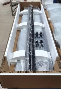 Erga Peoria, szögletes zuhany tolóajtóval 100 (ajtó) x 100 (fal) x 190 cm, 6mm átlátszó üveg, króm profil, ERG-Q02-PEORIA-D100D100-CL-CR