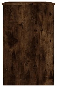 füstös tölgy színű szerelt fa íróasztal fiókokkal 102x50x76 cm