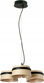Faro Loop designer függeszték kőrisfából, Led 18W, fekete