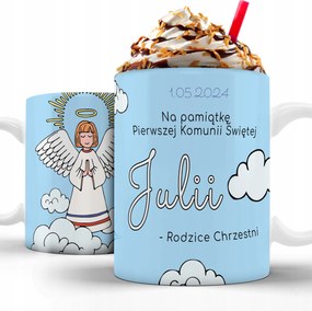 Bögre Fehér 330ml Keresztszülőktől Elsőáldozási Emléktárgy Az Ön neve