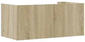 sonoma tölgy színű szerelt fa fali polc 70,5 x 35 x 30,5 cm