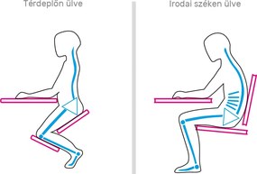 Ergonomikus térdelőszék, rózsaszín/bükkfa, GROCO