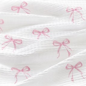 Goldea krepp ágyneműhuzat - rózsaszín masnik 140 x 200 és 70 x 90 cm