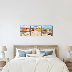 Kép - Poreč régi isztriai városa, Horvátország (órával) (90x30 cm)