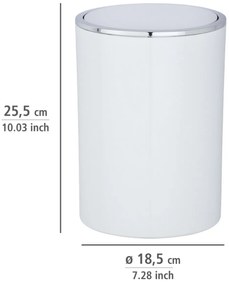 Wenko Inca 5 l hulladékgyűjtő kosár, fehér
