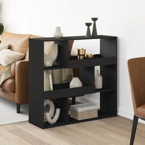 fekete szerelt fa térelválasztó 100 x 33 x 94,5 cm