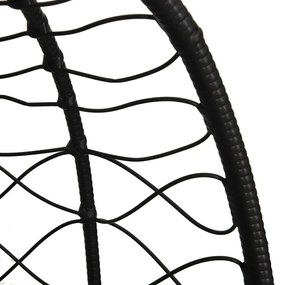 Függő tojásfotel állvány nélkül Krém fehér Poli Rattan