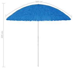 kék hawaii stílusú strandnapernyő 300 cm