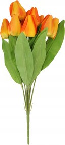 Csokor 9 Tulipán 44CM Narancssárga Színben Kiegészítő A Kompozícióhoz