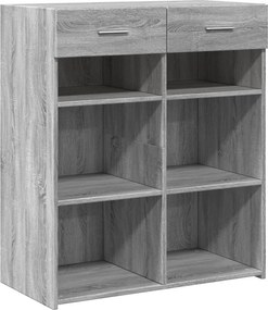 vidaXL szürke sonoma színű szerelt fa tálalószekrény 80 x 42,5 x 93 cm