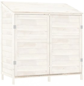 fehér tömör fenyőfa kerti fészer 102 x 52 x 112 cm