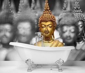 Gario Fotótapéta Arany buddha Anyag: Vlies, Méret: 100 x 70 cm